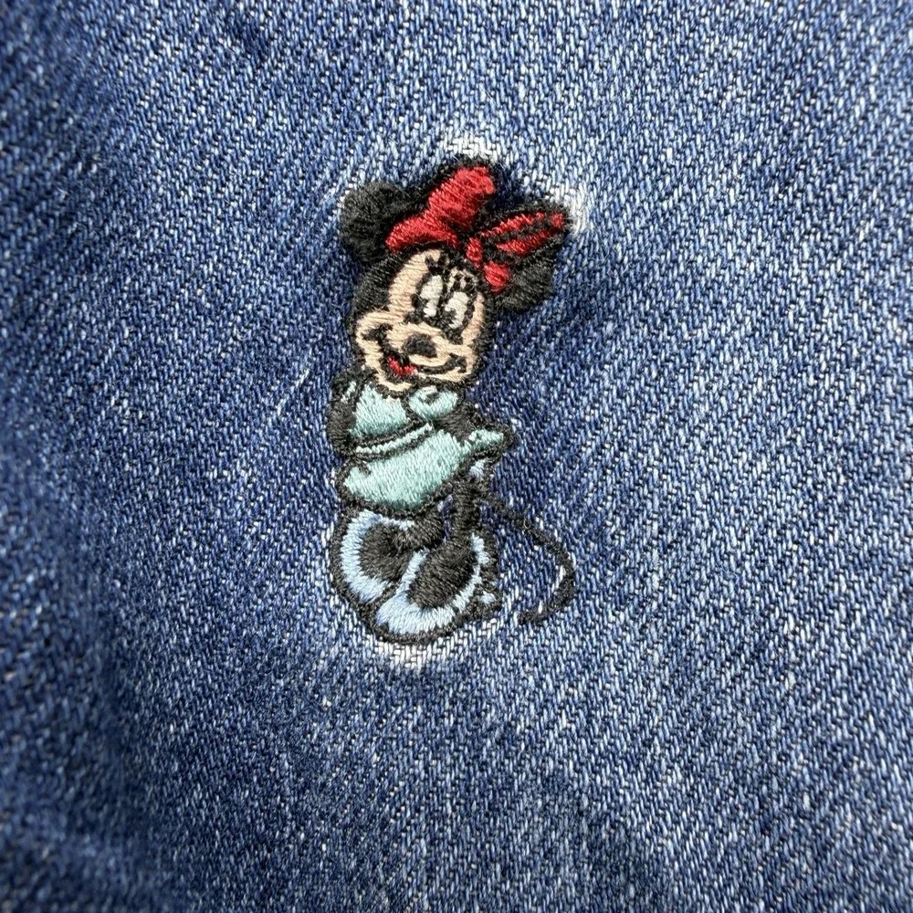 Baby Gap x Disney Denim Overalls 3-6M Mickey Friends Embroidered Dark Wash